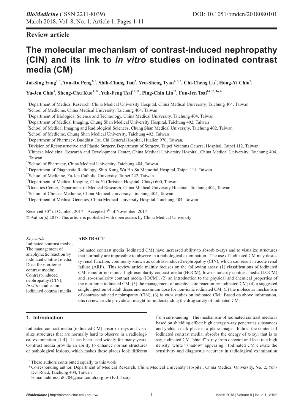 CIN) and Its Link to in Vitro Studies on Iodinated Contrast Media (CM