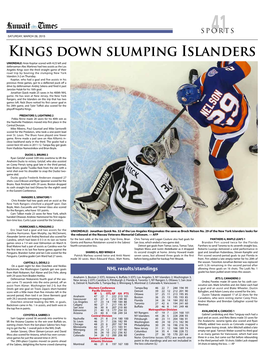 Kings Down Slumping Islanders