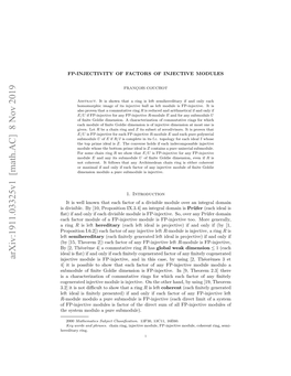 Fp-Injectivity of Factors of Injective Modules 3