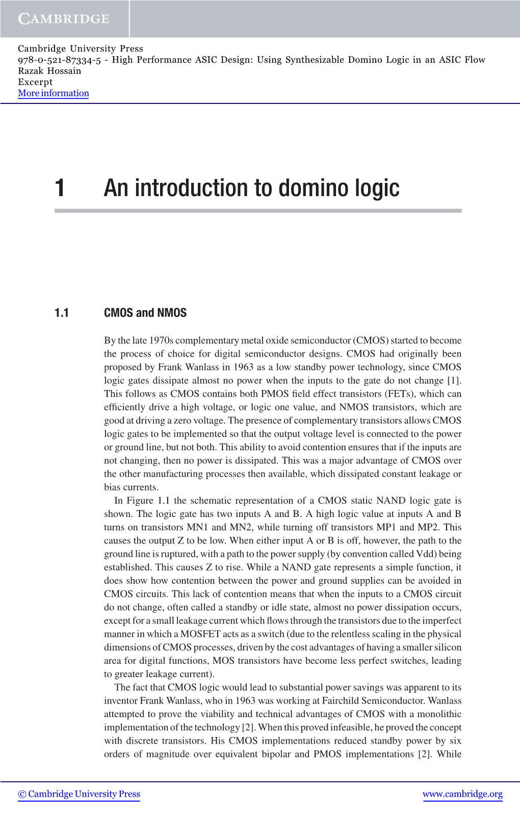 1 an Introduction to Domino Logic