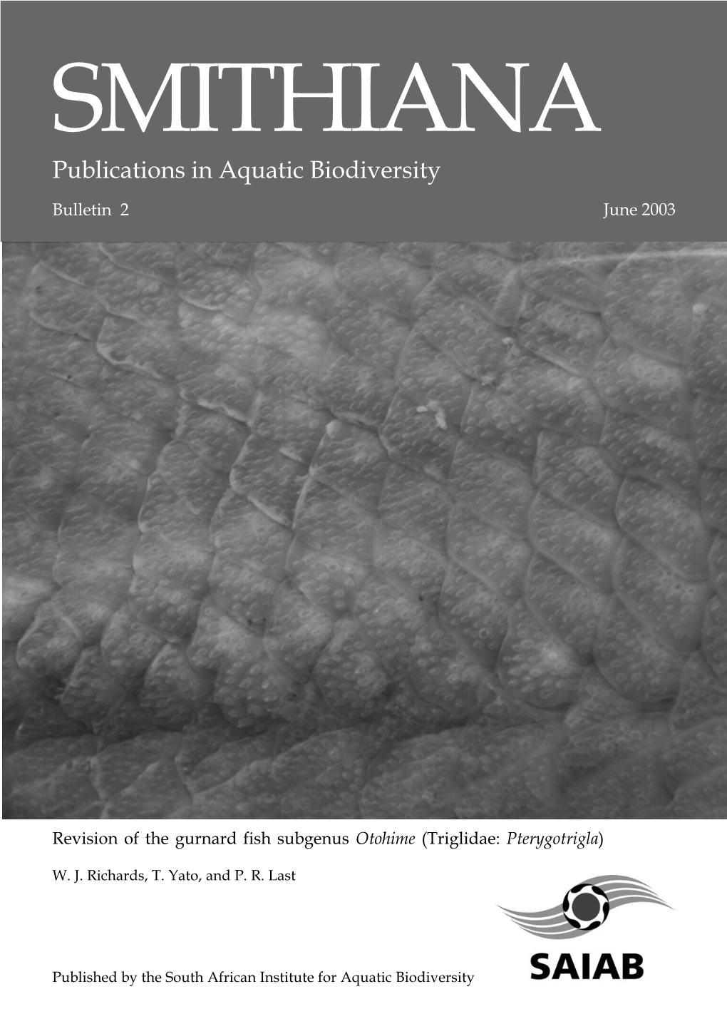 Publications in Aquatic Biodiversity