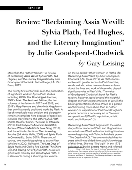 Reclaiming Assia Wevill: Sylvia Plath, Ted Hughes, and the Literary Imagination” by Julie Goodspeed-Chadwick by Gary Leising