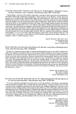 78 Cleft Palate Journal, January 1987, Vol