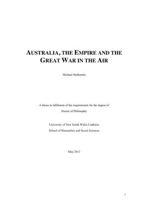 Australia, the Empire and the Great War in the Air