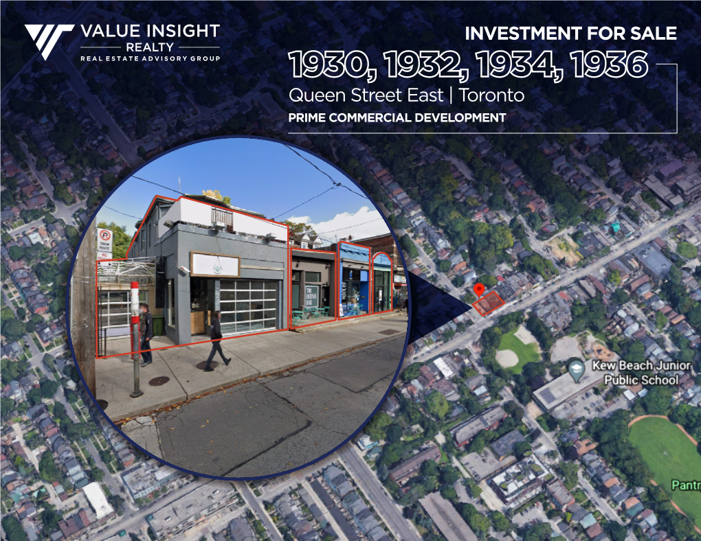 Queen Street East | Toronto Prime Commercial Development 1930, 1932, 1934, 1936 Queen Street East Toronto