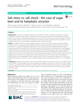 Salt Stress Vs. Salt Shock