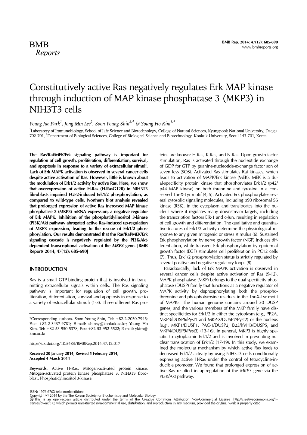 MKP3) in NIH3T3 Cells