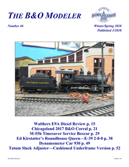 M-55H Timesaver Service Boxcar P. 29 Ed Kirstatter’S Roundhouse Queen—E-39 2-8-0 P