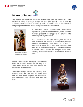 History of Robots