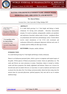 World Journal of Pharmaceutical Research Mishra