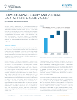 How Do Private Equity and Venture Capital Firms Create Value?