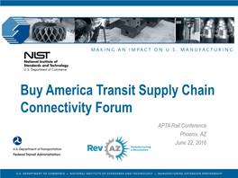 Buy America Transit Supply Chain Connectivity Forum