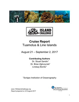 Cruise Report Tuamotus & Line Islands