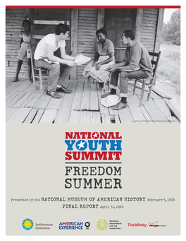 Final Report: National Youth Summit on Freedom Summer