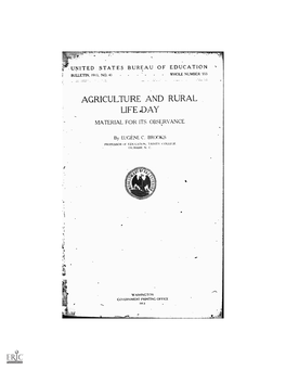 Agriculture and Rural Life Day Material for Its Observance