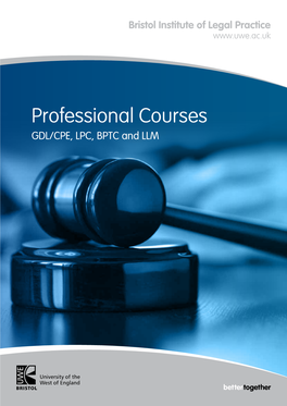Professional Courses GDL/CPE, LPC, BPTC and LLM Contents