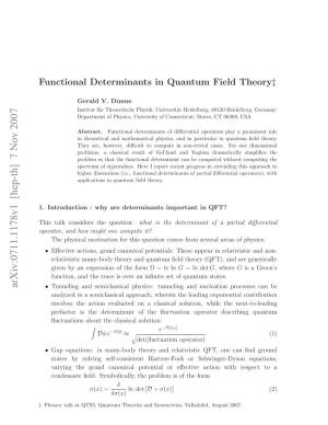 Functional Determinants in Quantum Field Theory 2
