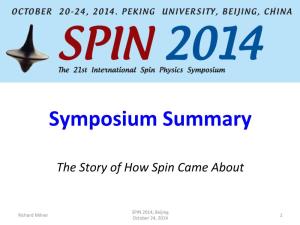 Symposium Summary