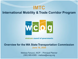 International Mobility & Trade Corridor Program