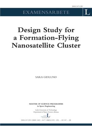 Design Study for a Formation-Flying Nanosatellite Cluster