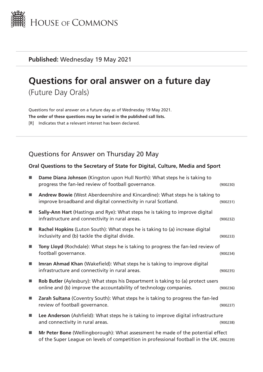 View Future Day Orals PDF File 0.11 MB