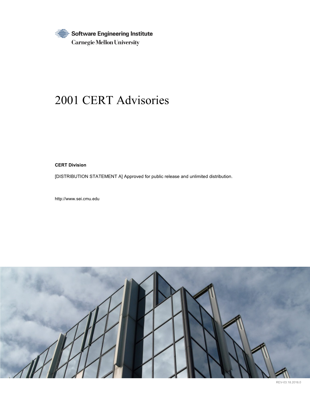 2001 CERT Advisories