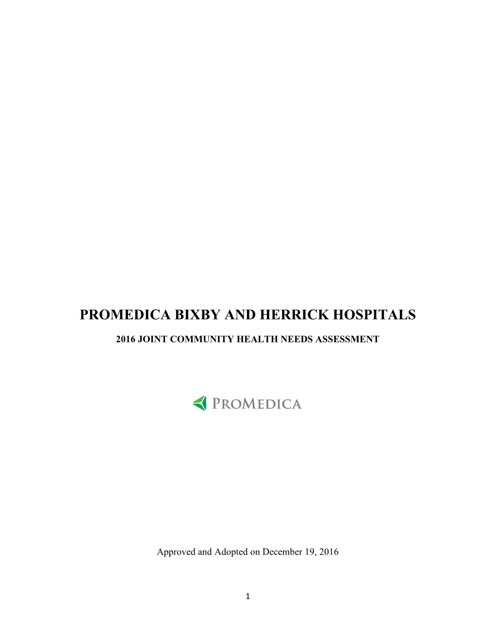Promedica Bixby and Herrick Hospitals