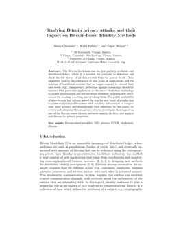 Studying Bitcoin Privacy Attacks and Their Impact on Bitcoin-Based Identity Methods