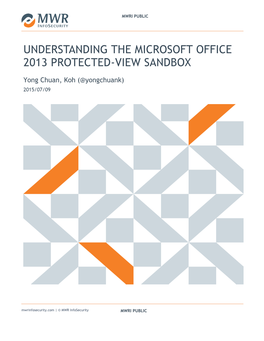 Understanding the Microsoft Office 2013 Protected-View Sandbox