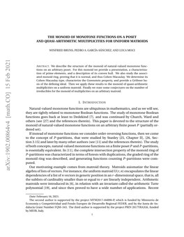 Arxiv:1902.00864V4 [Math.CO] 15 Feb 2021 Algebra of Lists of Vectors