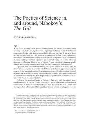 "The Poetics of Science In, and Around, Nabokov's 'The Gift'"