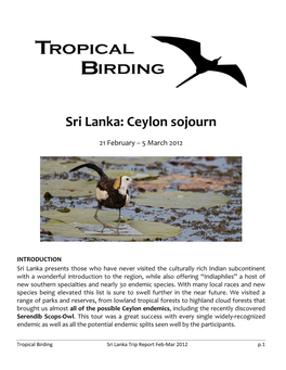 Sri Lanka: Ceylon Sojourn