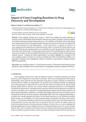 Impact of Cross-Coupling Reactions in Drug Discovery and Development