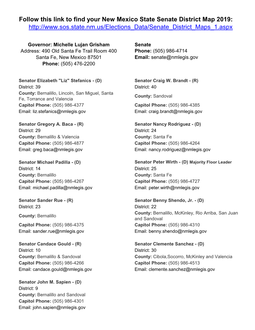 Follow This Link to Find Your New Mexico State Senate District Map 2019