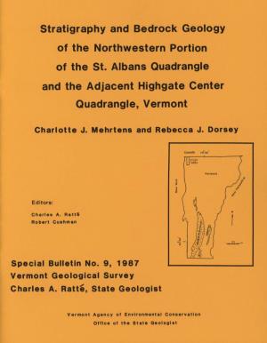 Stratigraphy and Bedrock Geology of the Northwestern Portion of the St