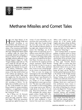 Methane Missiles and Comet Tales