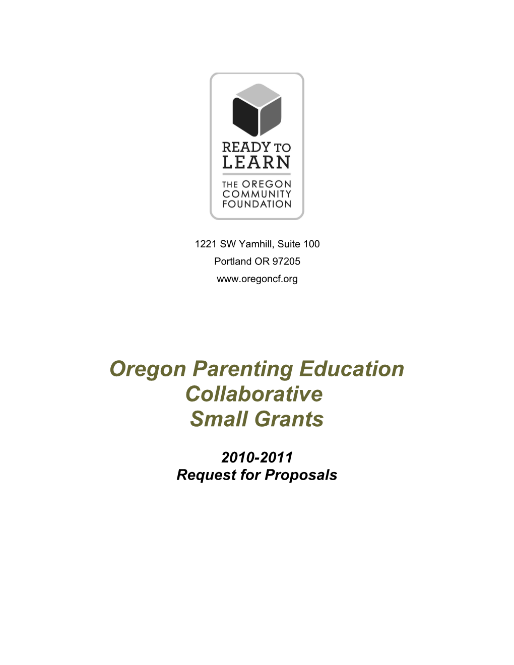 Oregon Parenting Education Collaborative