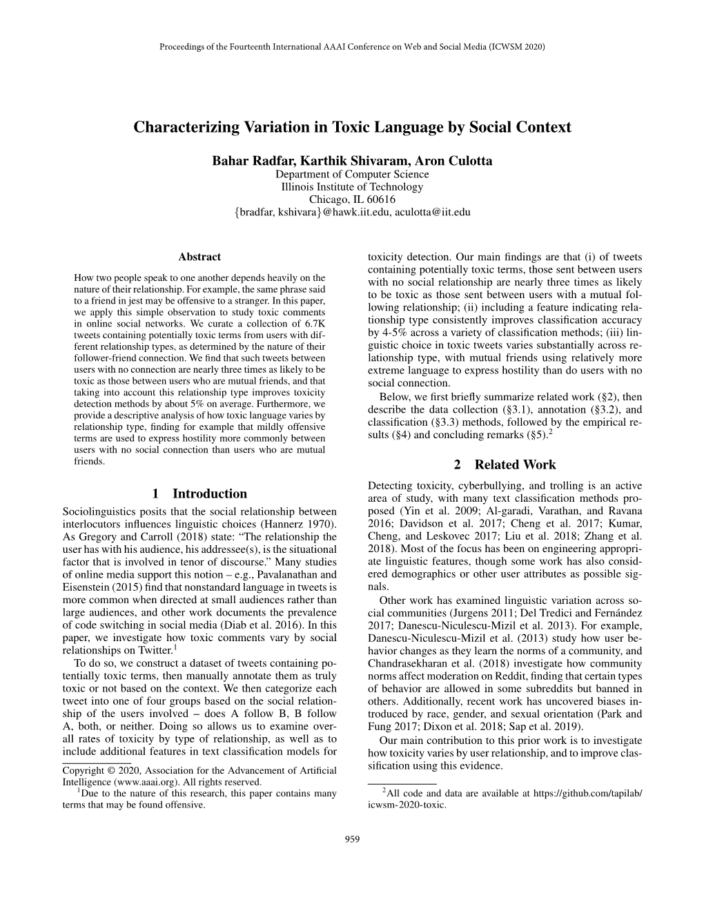 Characterizing Variation in Toxic Language by Social Context