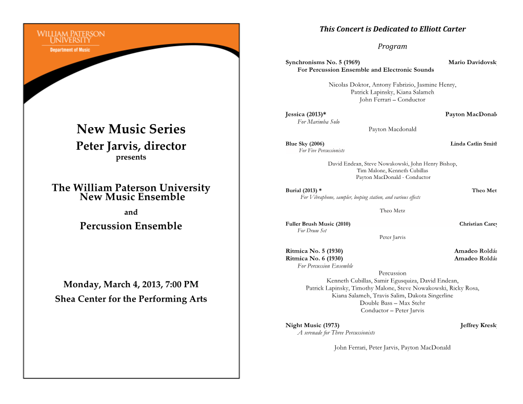 Percussion Ensemble and Electronic Sounds