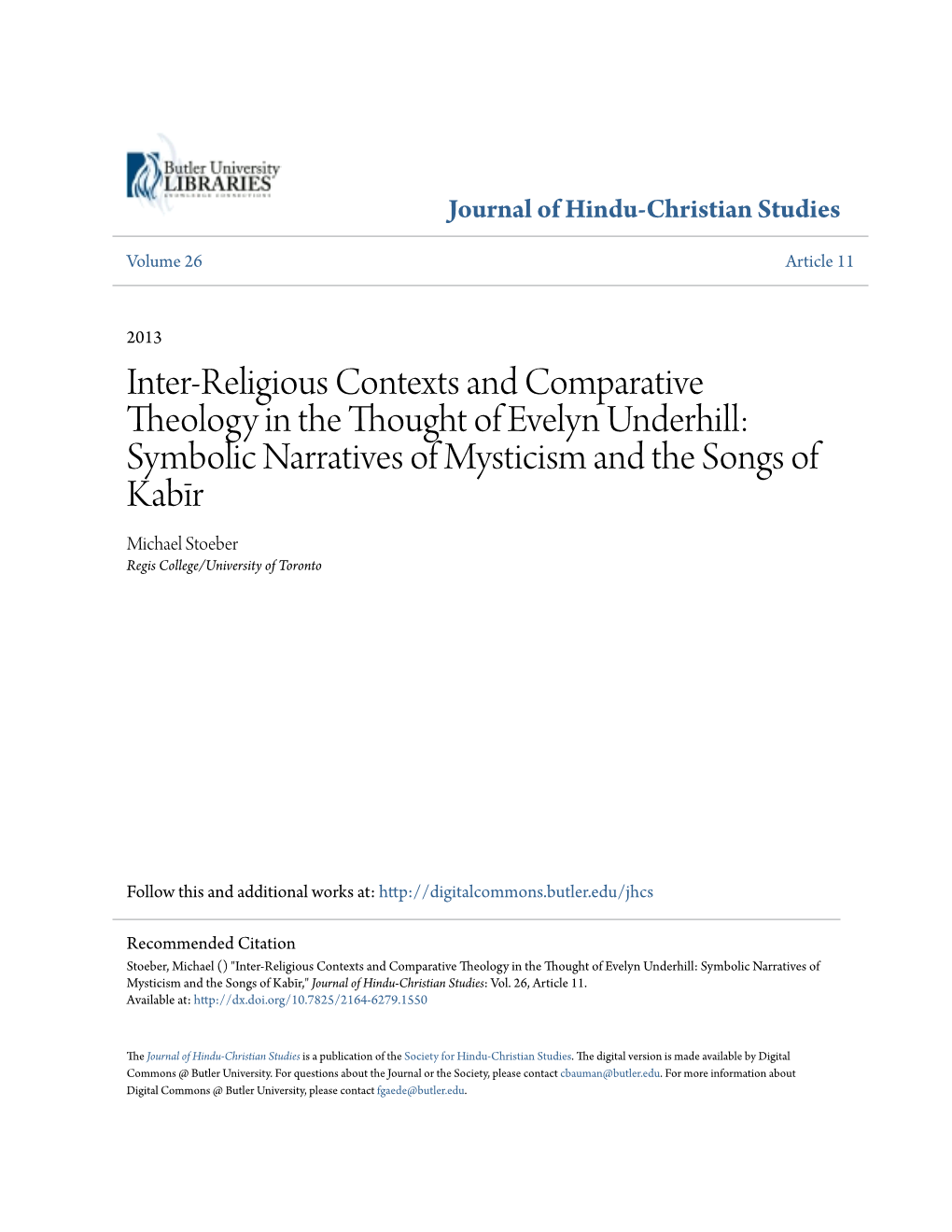 Inter-Religious Contexts and Comparative Theology In