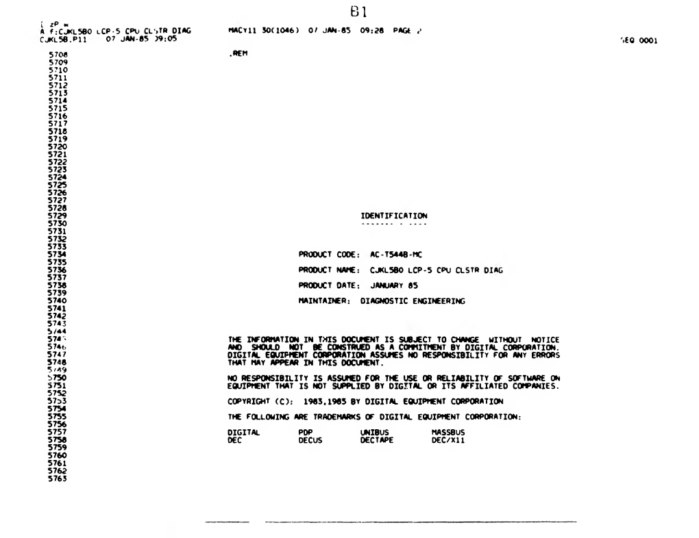 Ah-T545b-Mc Lcp5 Lcp-5 Cpu Clustr Dia Cjkl5b0 (C)1983-85