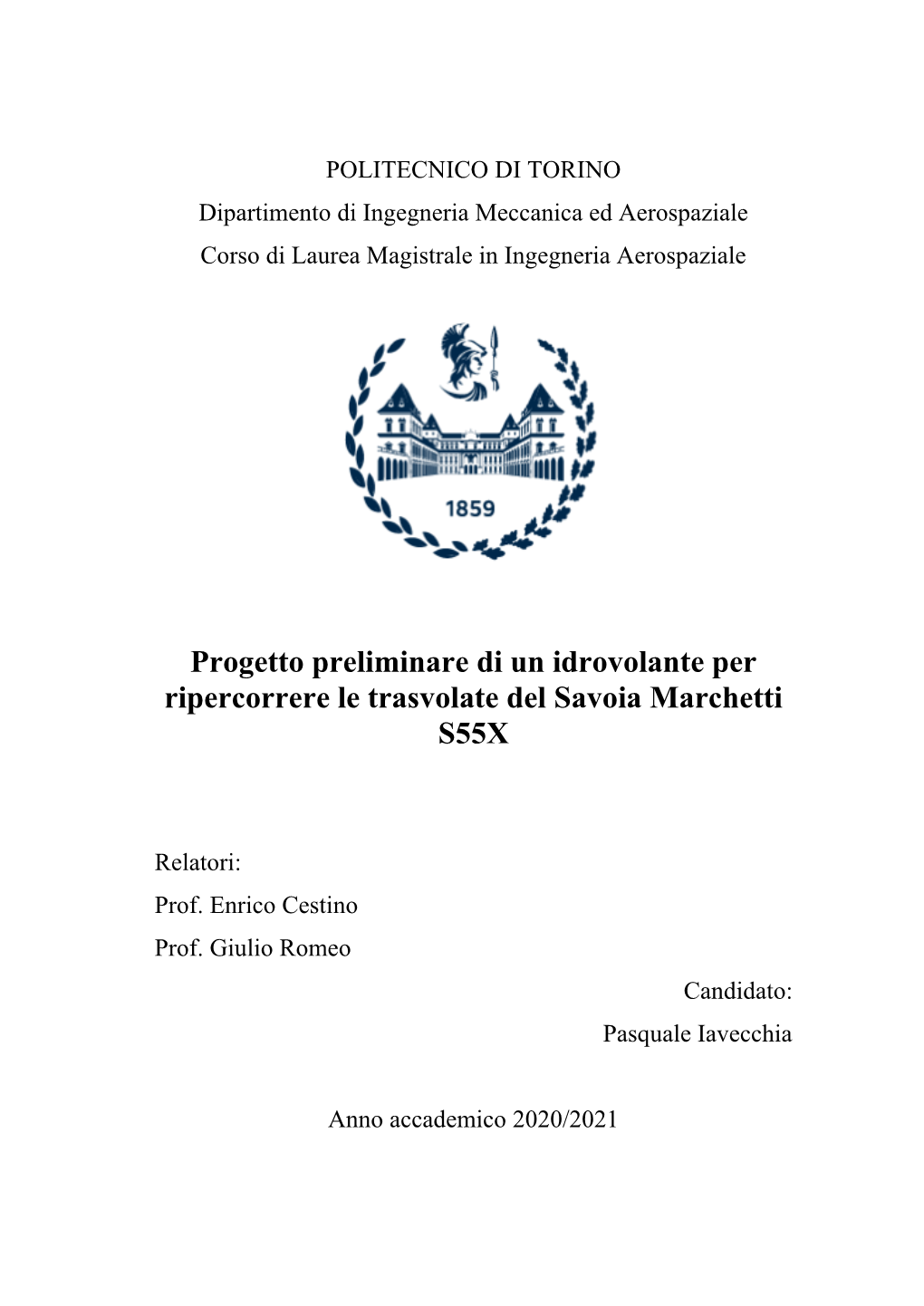 Modello Per La Redazione Di Tesi Di Laurea