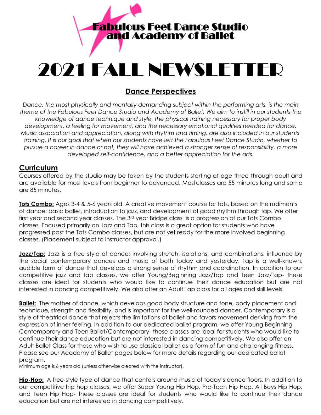 2021 Fall Newsletter