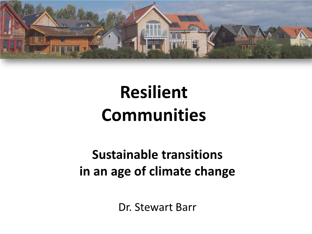 Transition Towns and Sustainable Development