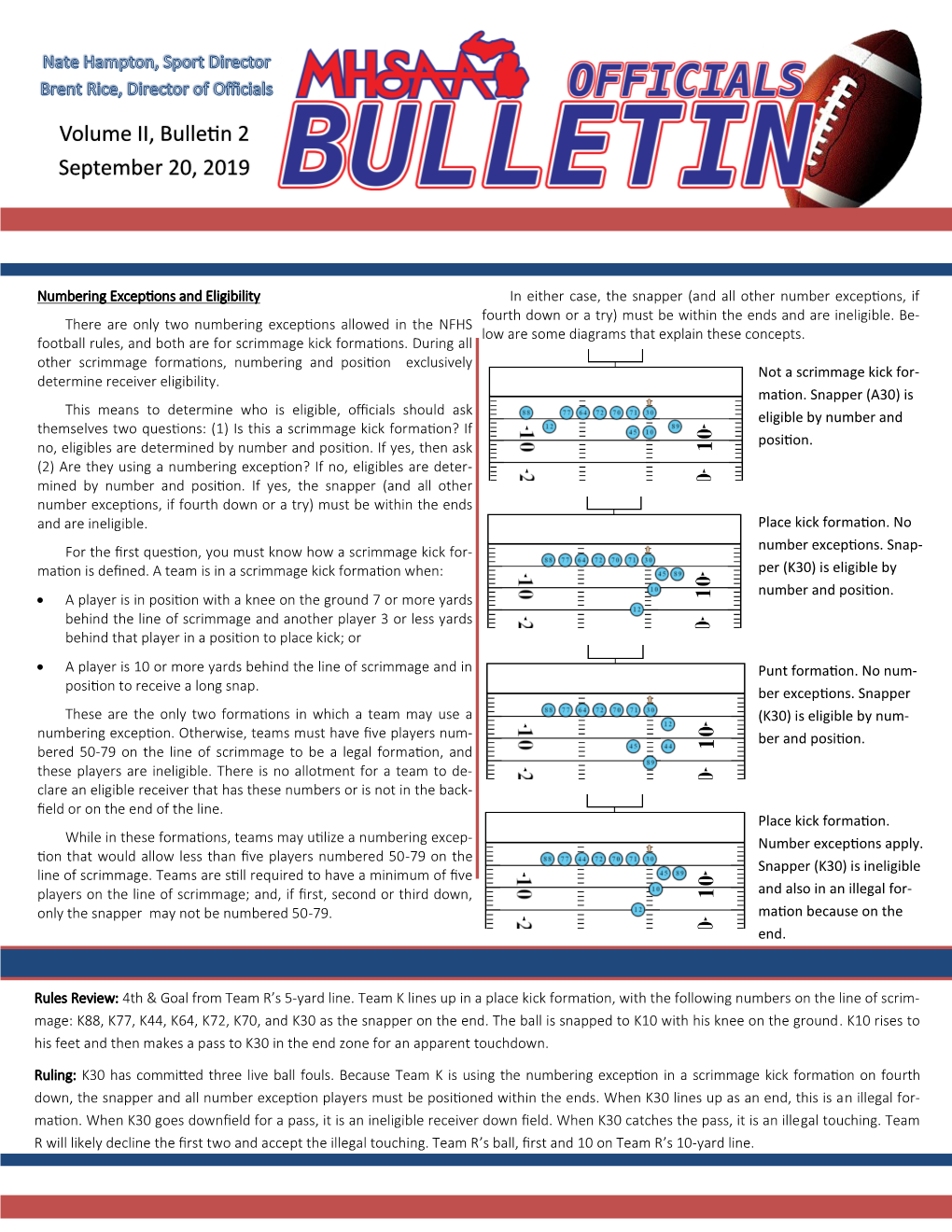 Volume II, Bulletin 2 September 20, 2019