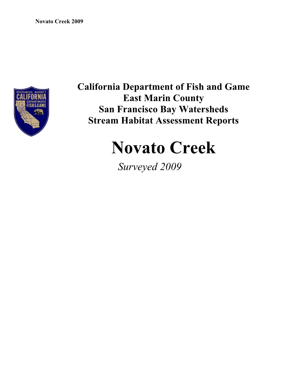 Novato Creek 2009