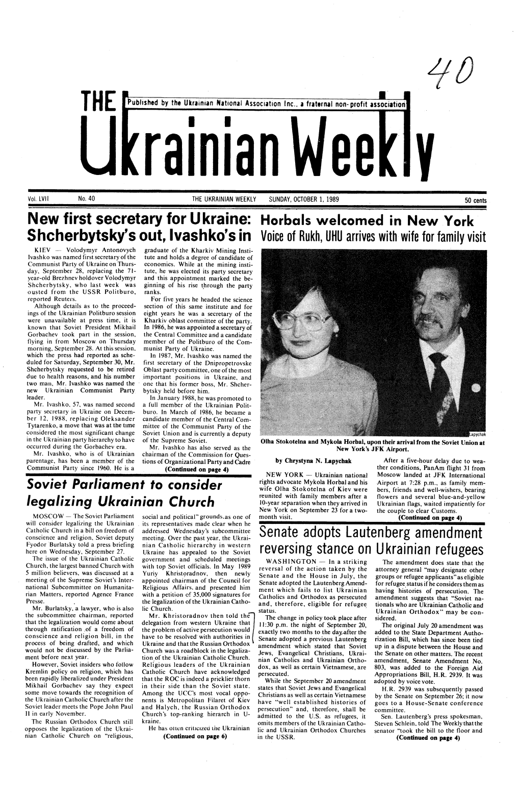 The Ukrainian Weekly 1989