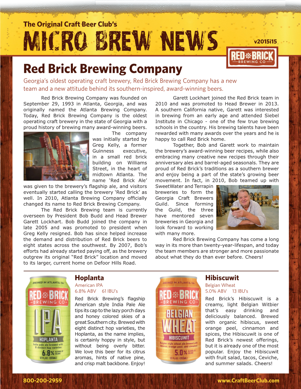 Craft Beer Red Brick Brewing Company July 2015 Belgian Witbier American India Pale Ale Download