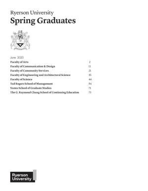 Ryerson University Spring Graduates