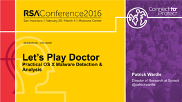 Practical OS X Malware Detection & Analysis